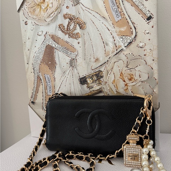 Chic Black Leather Chain Bag - Picture 4 of 11